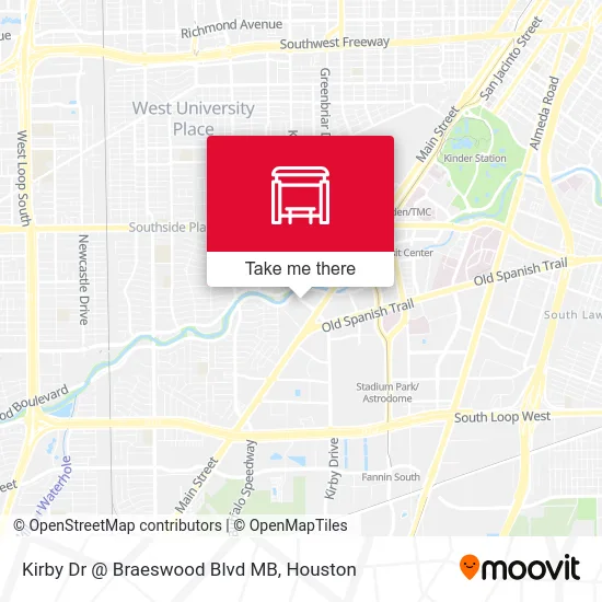 Kirby Dr @ Braeswood Blvd MB map