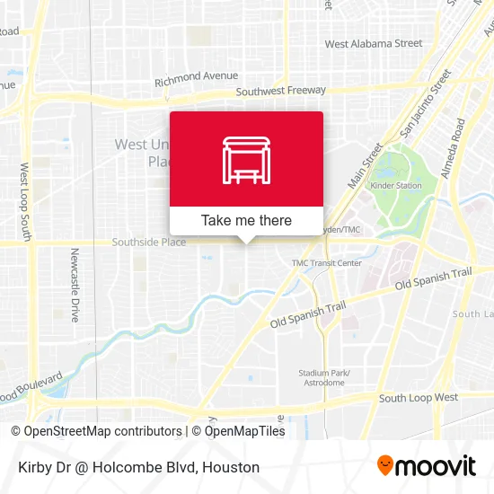 Mapa de Kirby Dr @ Holcombe Blvd