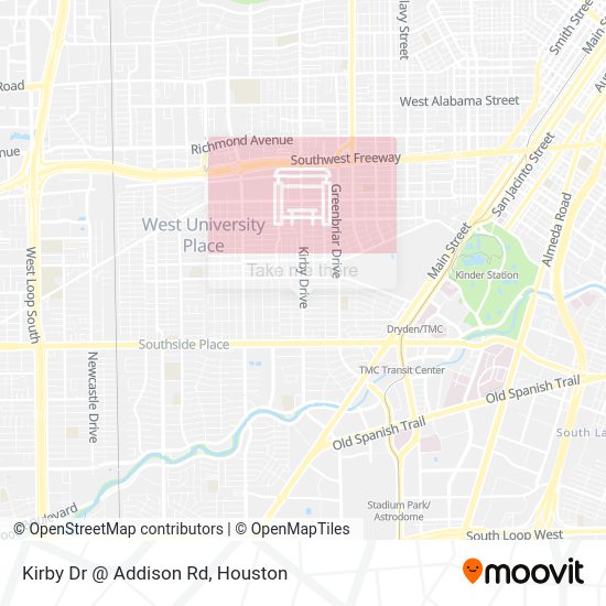 Kirby Dr @ Addison Rd map