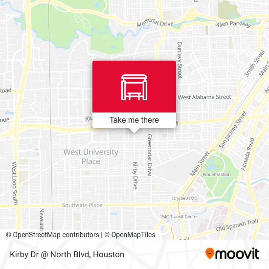 Kirby Dr @ North Blvd map
