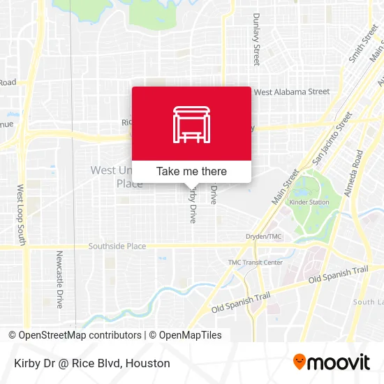 Mapa de Kirby Dr @ Rice Blvd