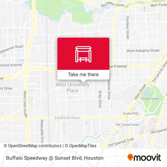 Mapa de Buffalo Speedway   @ Sunset Blvd