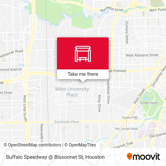 Mapa de Buffalo Speedway   @ Bissonnet St
