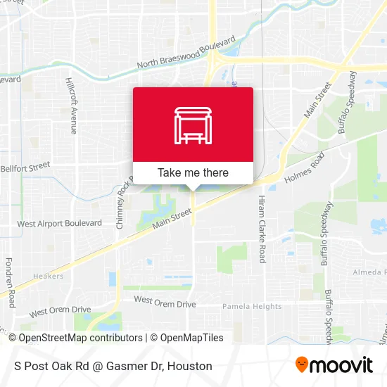S Post Oak Rd @ Gasmer Dr map