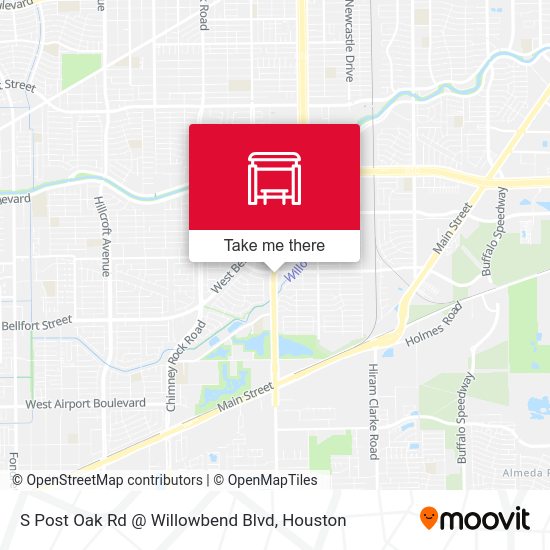 S Post Oak Rd @ Willowbend Blvd map