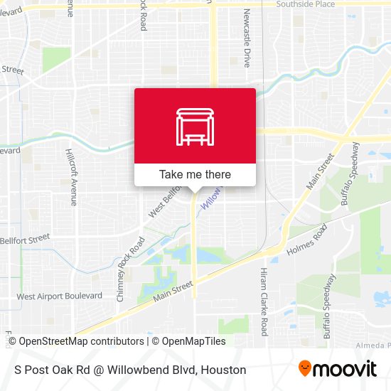 S Post Oak Rd @ Willowbend Blvd map