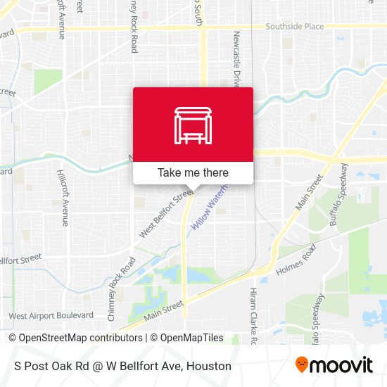 S Post Oak Rd @ W Bellfort Ave map