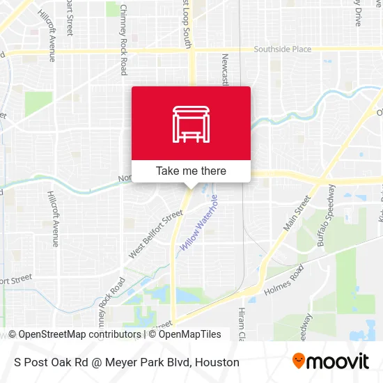 Mapa de S Post Oak Rd @ Meyer Park Blvd