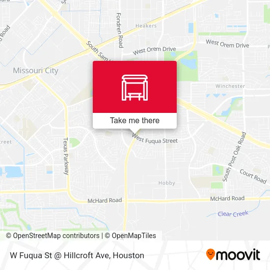 W Fuqua St @ Hillcroft Ave map