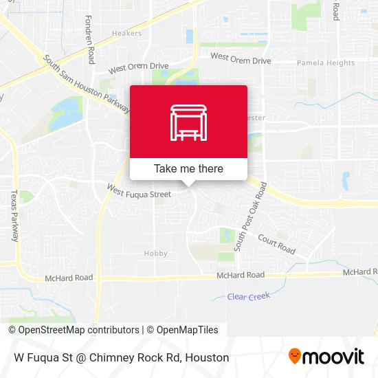 W Fuqua St @ Chimney Rock Rd map