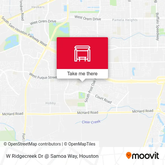 W Ridgecreek Dr @ Samoa Way map
