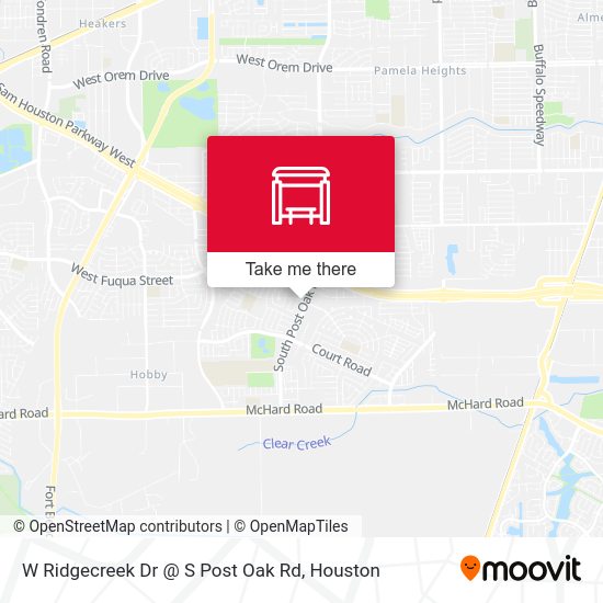W Ridgecreek Dr @ S Post Oak Rd map