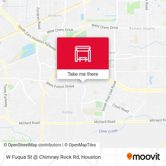 W Fuqua St @ Chimney Rock Rd map