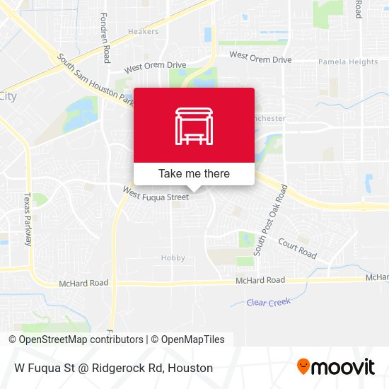 W Fuqua St @ Ridgerock Rd map