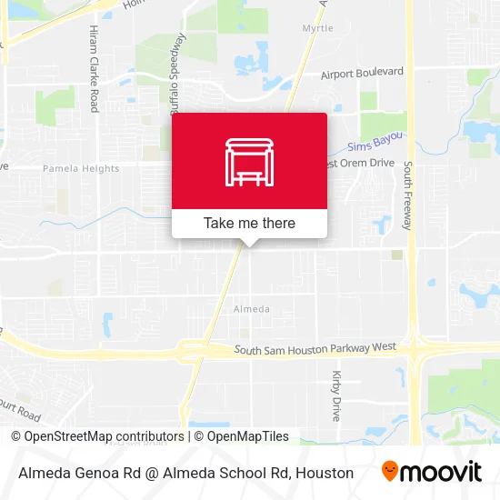 Almeda Genoa Rd @ Almeda School Rd map