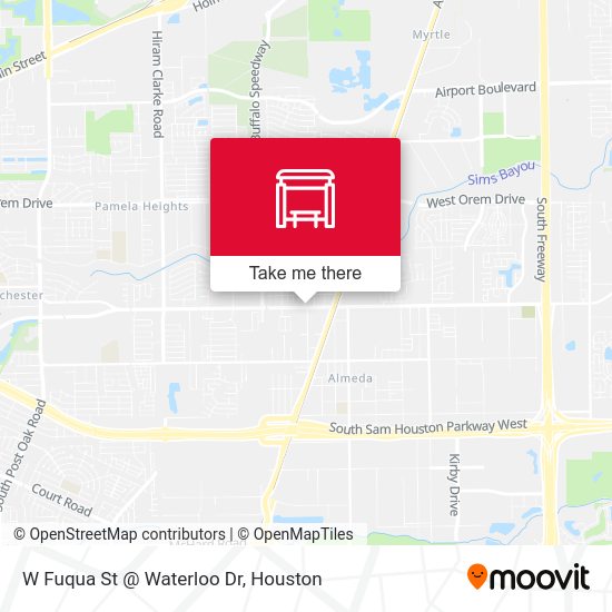 W Fuqua St @ Waterloo Dr map