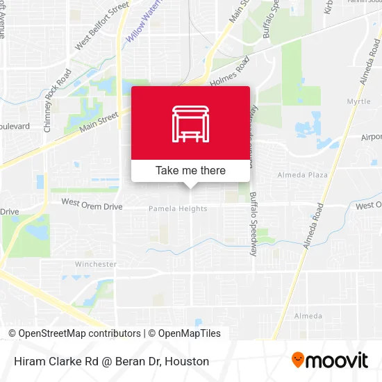 Hiram Clarke Rd @ Beran Dr map