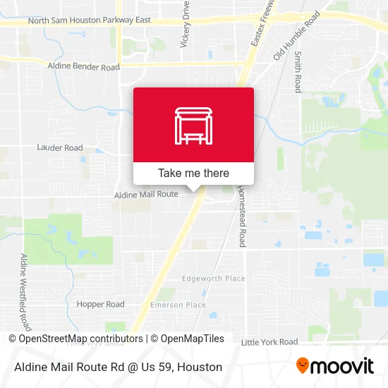 Mapa de Aldine Mail Route Rd @ Us 59