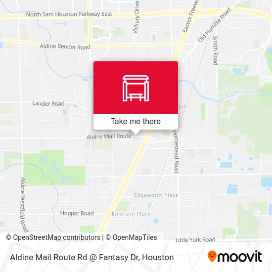 Mapa de Aldine Mail Route Rd @ Fantasy Dr