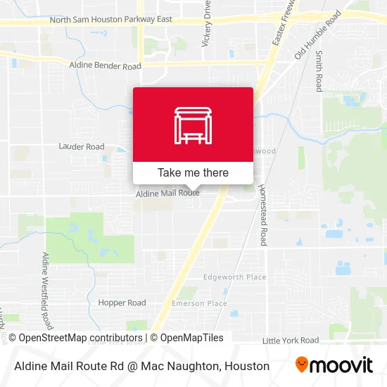 Mapa de Aldine Mail Route Rd @ Mac Naughton
