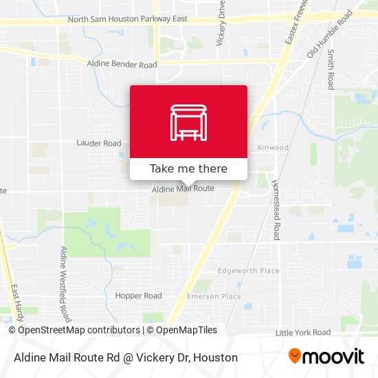 Aldine Mail Route Rd @ Vickery Dr map