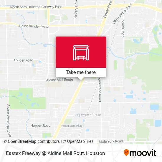 Mapa de Eastex Freeway   @ Aldine Mail Rout