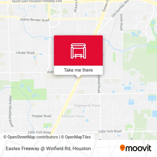 Mapa de Eastex Freeway   @ Winfield Rd