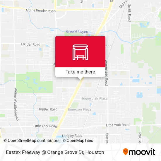 Eastex Freeway   @ Orange Grove Dr map