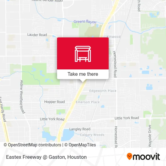 Eastex Freeway   @ Gaston map