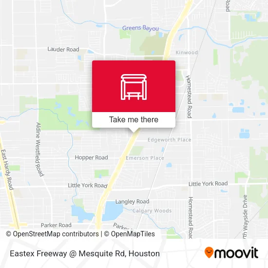 Mapa de Eastex Freeway   @ Mesquite Rd
