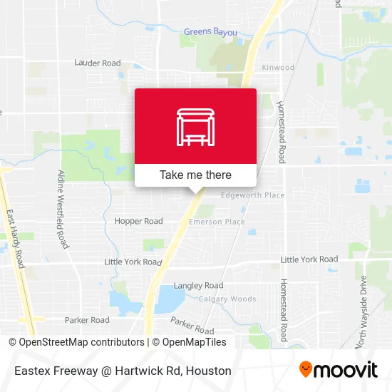 Mapa de Eastex Freeway   @ Hartwick Rd
