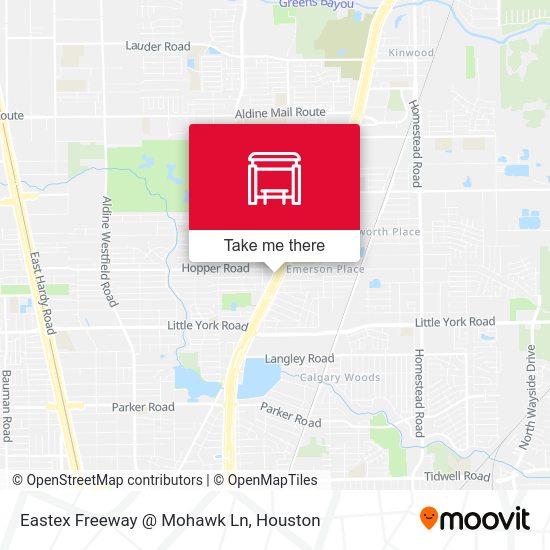 Eastex Freeway @ Mohawk Ln map