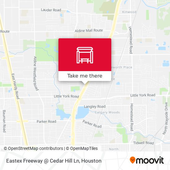 Eastex Freeway   @ Cedar Hill Ln map