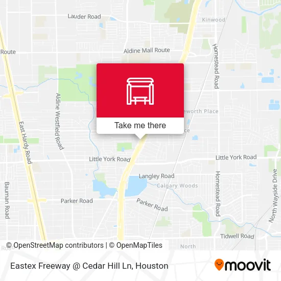 Eastex Freeway   @ Cedar Hill Ln map