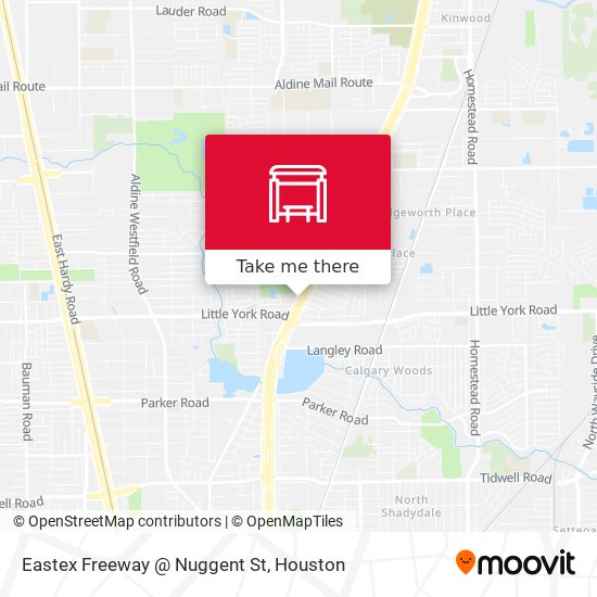 Eastex Freeway   @ Nuggent St map