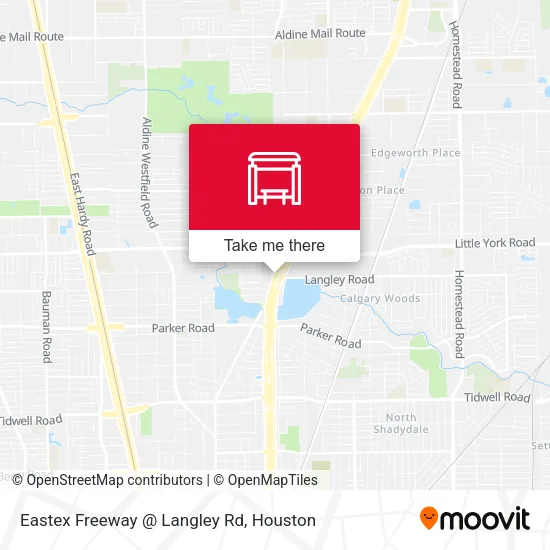 Mapa de Eastex Freeway   @ Langley Rd