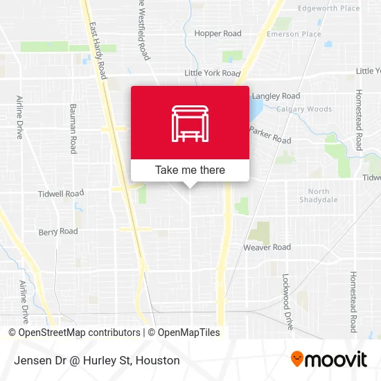 Jensen Dr @ Hurley St map