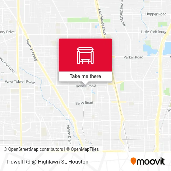 Tidwell Rd @ Highlawn St map