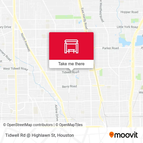 Tidwell Rd @ Highlawn St map