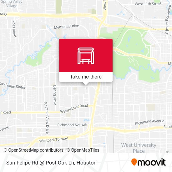 San Felipe Rd @ Post Oak Ln map