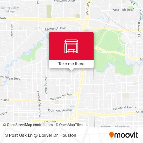 S Post Oak Ln @ Doliver Dr map
