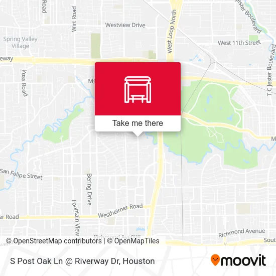 S Post Oak Ln @ Riverway Dr map