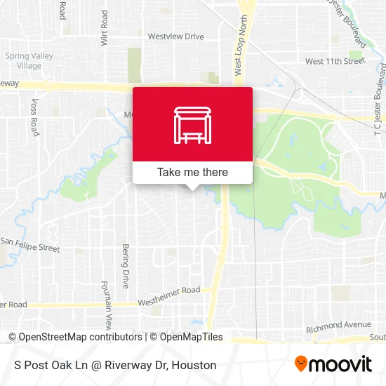 S Post Oak Ln @ Riverway Dr map