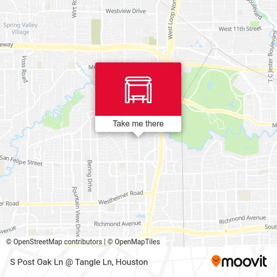 Mapa de S Post Oak Ln @ Tangle Ln