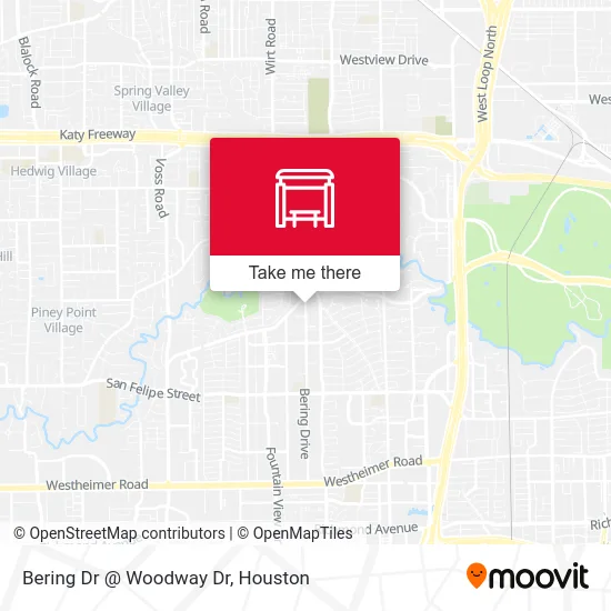 Bering Dr @ Woodway Dr map