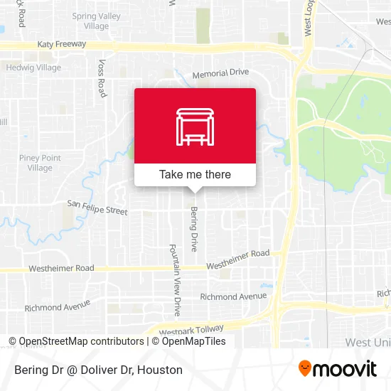 Bering Dr @ Doliver Dr map