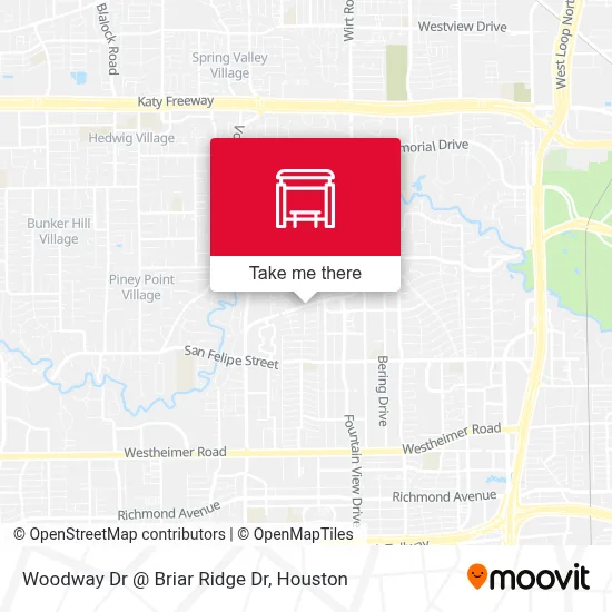 Woodway Dr @ Briar Ridge Dr map