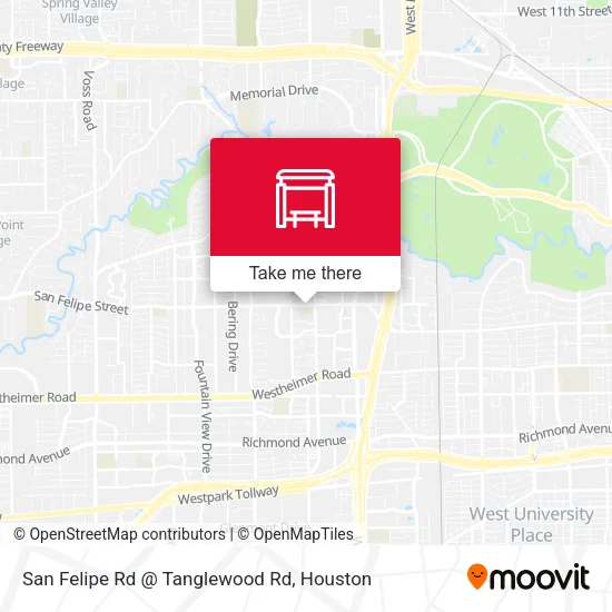 San Felipe Rd @ Tanglewood Rd map