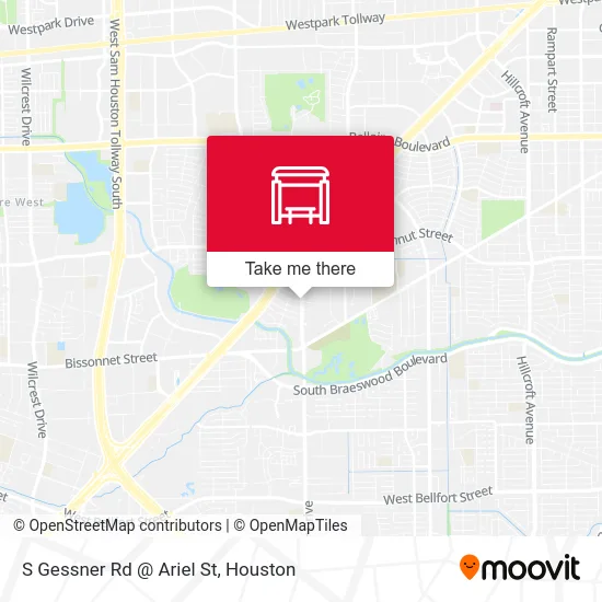 S Gessner Rd @ Ariel St map