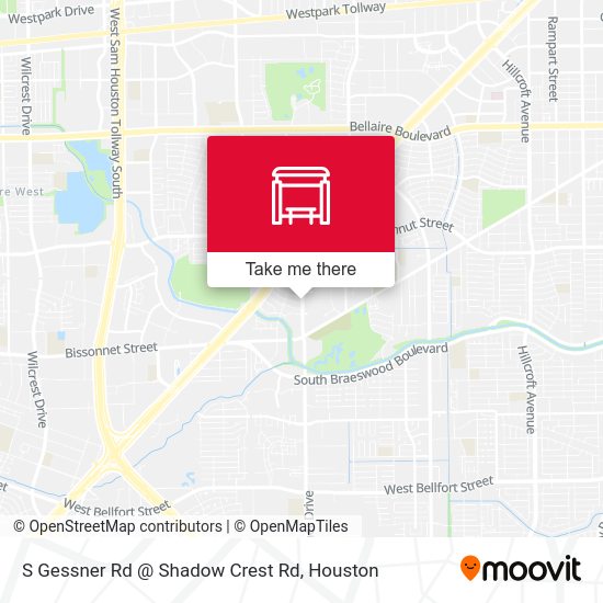 S Gessner Rd @ Shadow Crest Rd map